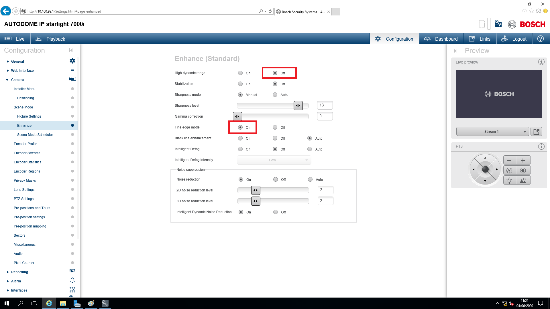 5857752_resolve the speed zoom malfunction for Autodome NDP-7512_ Procedure_Screenshot NDP-7000 (1).png
